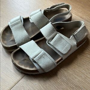 Zara Kids Leather Cream Sandals
